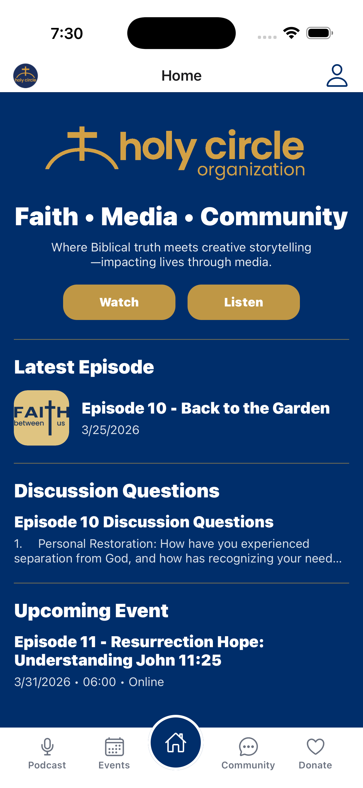 Holy Circle app preview